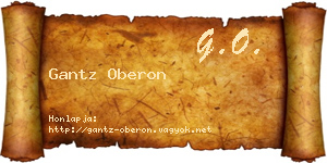 Gantz Oberon névjegykártya